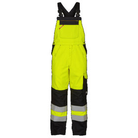 Engel - Safety+ Lichtbogen Latzhose 3445-106 Kl. 2 EN ISO 20471, Warngelb/Schwarz, Größe 50