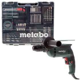 metabo® - Schlagbohrmaschine SBE 650 Mobile Werkstatt mit 55-teiligem Zubehörset