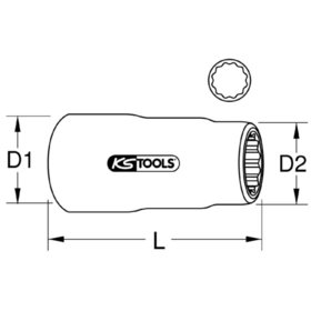 KSTOOLS® - 3/8" Stecknuss mit Schutzisolierung, lang, 10mm