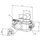 KIPP - ROHRVERBINDER KREUZSTÜCK FÜR LINEAREINHEIT, A=30, TYP=30, ALUMINIUM SCHWARZ PULVERBESCHICHTET, KOMP:STAHL