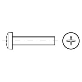 Linsenschraube mit Kreuzschlitz DIN 7985-H Stahl 4.8 verzinkt M3 x 55mm