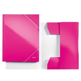 LEITZ® - Eckspannermappe, Wow, A4, 250g/m², pink-metallic, glänzend, 39820023