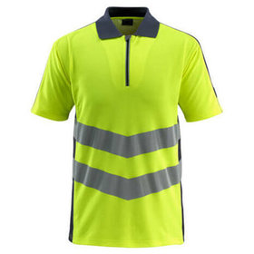 MASCOT® - Murton Polo-Shirt SAFE SUPREME, hi-vis Gelb/Schwarzblau, Größe XL