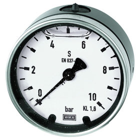 RIEGLER® - Glyzerinmanometer, Metallgehäuse, G 1/2" hinten exzentrisch, 0-40,0 bar, Ø100