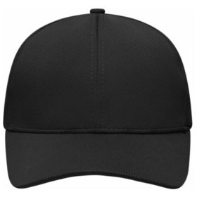 James & Nicholson - 6 Panel Sport Mesh Cap MB6214, schwarz, Einheitsgröße