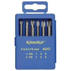 Klauke® - Schraubbit-Satz 1/4" x 73mm für TORX® 6-teilig TX10 - TX40