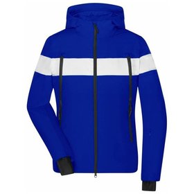 James & Nicholson - Damen Wintersport Jacke JN1173, electric-blau/weiß, Größe S