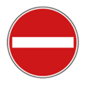 Verkehrszeichen 267 Verbot der Einfahrt RA2