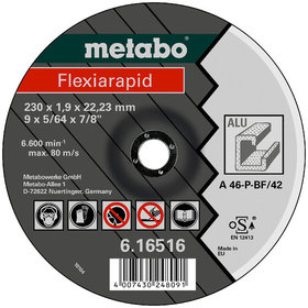 metabo® - Flexiarapid 180 x 1,6 x 22,23 mm, Alu, Trennscheibe, Form 42 (616515000)