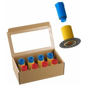 HAAS® - Starter-Kit OHA Dichtfix mit Kunststoff Baustopfen, rot/blau