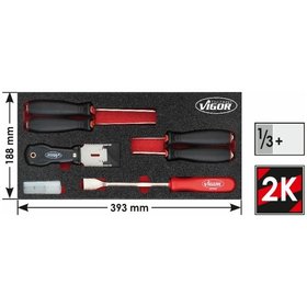 VIGOR® - Schaber-Satz V50176, 16-teilig