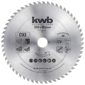 kwb - Brennholz-Sägeblätter für Bau- und Tischkreissägen, ø250 x 30mm