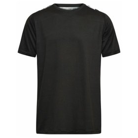 James & Nicholson - Herren Recycled Kurzarm Sportshirt JN524, schwarz, Größe S