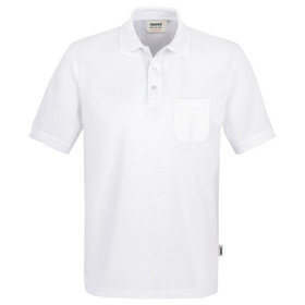 HAKRO - Pocket-Poloshirt Mikralinar® 812, weiß, Größe S