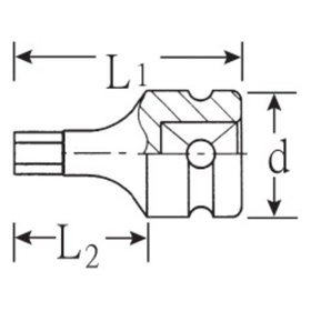 STAHLWILLE® - 1/2" (12,5mm) IMPACT INHEX-Einsatz SW.7mm L.38mm