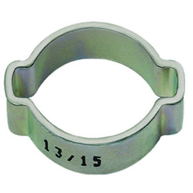 RIEGLER® - 2-Ohr-Schlauchklemme, Stahl glanzverzinkt (W1), Spannbereich 5-7mm, 6,0mm
