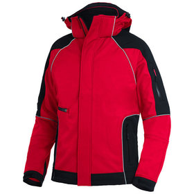 FHB - Wetter- und Kälteschutz-Softshelljacke WALTER, rot/schwarz, Größe XL