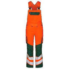 Engel - Safety Light Damen Latzhose 3543-319, Warnorange/Grün, Größe 38