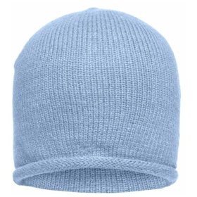 James & Nicholson - Roll Beanie MB7990, hellblau, Einheitsgröße