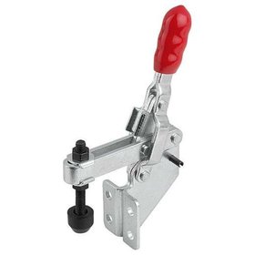 KIPP - SCHNELLSPANNER VERTIKAL STANDARD, FUß ABGEWINKELT F2=1000, VERSTELLB. ANDRUCKSPINDEL M05X35, STAHL VERZINKT,