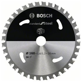 Bosch - Kreissägeblatt Standard for Steel, 160 x 1,6/1,2 x 20, 36 Zähne