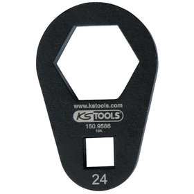 KSTOOLS® - 3/8" Einsteck-Ringschlüssel, extra flach, 24mm