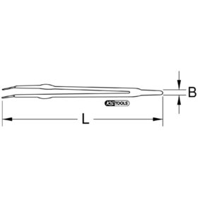 KSTOOLS® - Pinzette mit Schutzisolierung, gebogen, 11,5mm