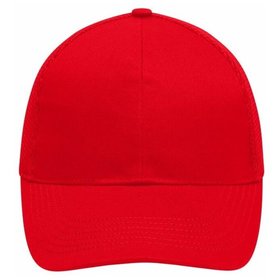 James & Nicholson - 6 Panel Cap Air Mesh MB6216, rot, Einheitsgröße