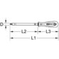 KSTOOLS® - 1/4" ERGOTORQUE Vierkant-Schraubendreher, 200mm