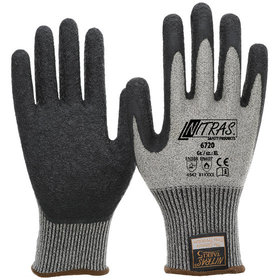 NITRAS® - Schnittschutzhandschuh 6720, Kat. II, grau/schwarz, Größe XL