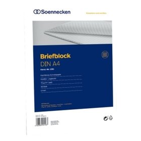 Soennecken - Briefblock 1381 DIN A4 70g holzfrei 50 Blatt liniert weiß