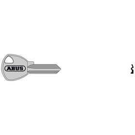 ABUS - Schlüsselrohling, 65/25, 64TI/25, rund, Messing neusilber