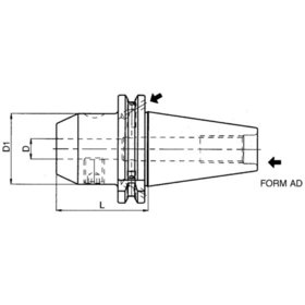 Flächenspannfutter DIN 69871ADB D 8 SK40