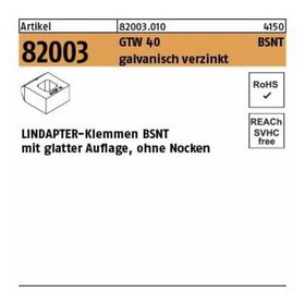 LINDAPTER-Klemmen ART 82002 GT B MM 8 galvanisch verzinkt, mittel ** S