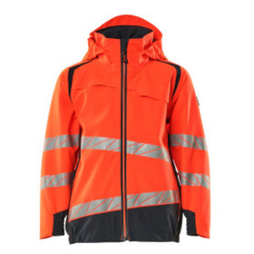 MASCOT® - Hard Shell Jacke ACCELERATE SAFE für Kinder Hi-vis Rot/Schwarzblau 19901-449-22210, Größe 128