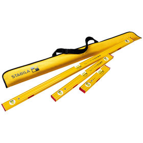 STABILA® - PRO SET 80 ASM, 4-teiliges Magnet-Wasserwaagen-Set: 120 cm / 60 cm / 30 cm / Tasche, verstärktes Alu-Profil, extrastarkes Seltenerd-Magnetsystem