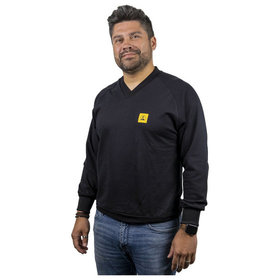 WETEC - ESD-Sweatshirt, V-Ausschnitt, 2XL, schwarz