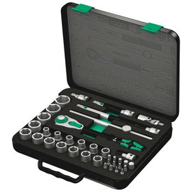 Wera® - Steckschlüssel-Satz Zyklop Speed 8100 SC 2, 1/2" 37-teilig im Blechkasten