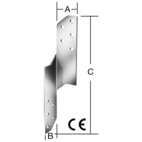 Vormann - Sparrenpfettenanker Stahl sendzimirverzinkt links 250 x 2mm mit CE? Ja