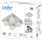 LEDINO - LED-Wand-/Deckenleuchten 4x 5W, 3000K, stahl