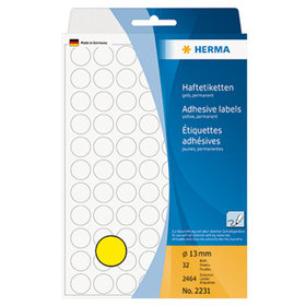 HERMA - Markierungspunkt 2231 13mm Papier gelb 2.464er-Pack