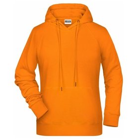 James & Nicholson - Damen Kapuzensweatshirt 8023, orange, Größe L