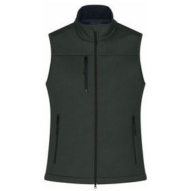 James & Nicholson - Damen Softshell Weste Recycled Polyester JN1169, graphit, Größe XL