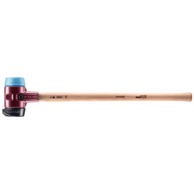 HALDER - SIMPLEX-Vorschlaghammer, Gummikomposition, mit Standfuß / TPE-soft, mit Tempergussgehäuse und Hickorystiel | D=80 mm | 3012.281