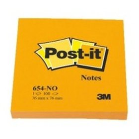 Post-it® - Haftnotizen, 76 x 76mm, neonorange, 654-NOR, 100 Blatt
