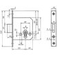 BEVER - Riegel-Einsteckschloss 286 P,PZ,D55,F20x160ktg,Si