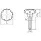 HALDER - Sterngriffschrauben, ähnlich DIN 6336, rostfreier Stahl A4 | d1=40 mm / d2=M8 / l=25 mm | 24741.0110