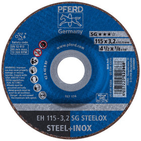 PFERD - Trennscheibe EH 115x3,2x22,23 mm gekröpft Leistungslinie SG STEELOX für Stahl/Edelstahl