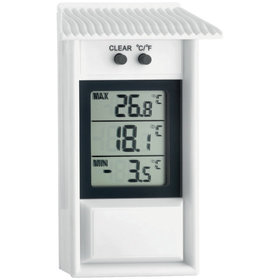 TFA - Thermometer Maximum-Minimum, digital für Innen und außen, Kunststoff, weiß