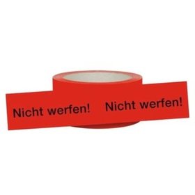 Klebeband "Nicht werfen", 50mm x 66m, rot